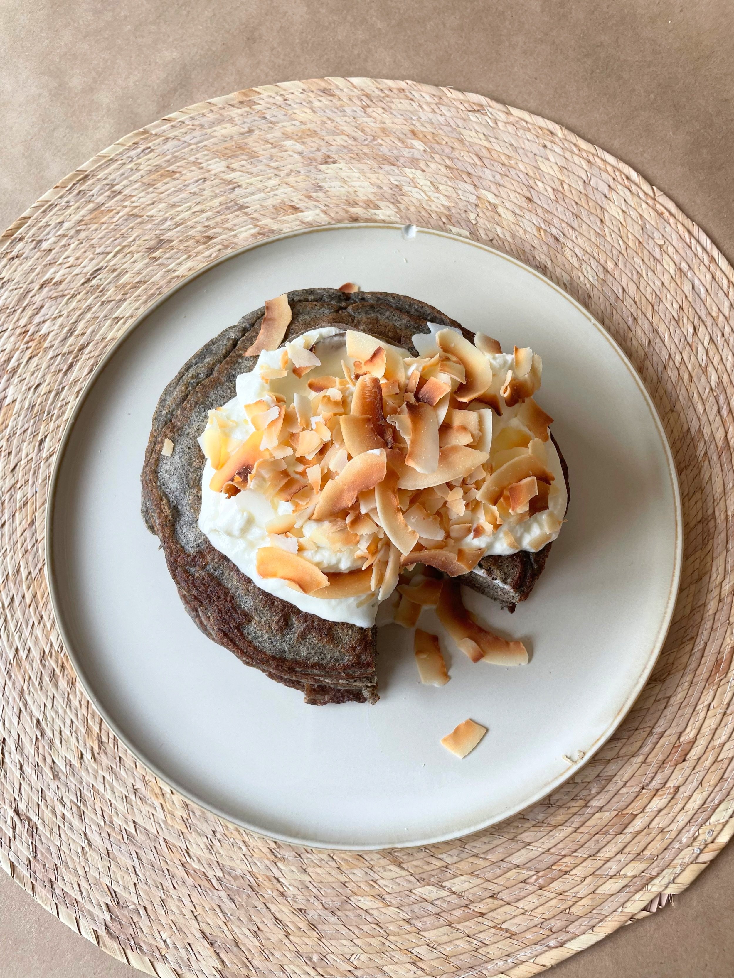 fluffy buckwheat banana pancakes